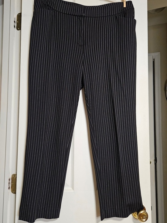 Chico's Pants - Chico's Black Pinstripe Dress Pants Size 2.5 (14/16)